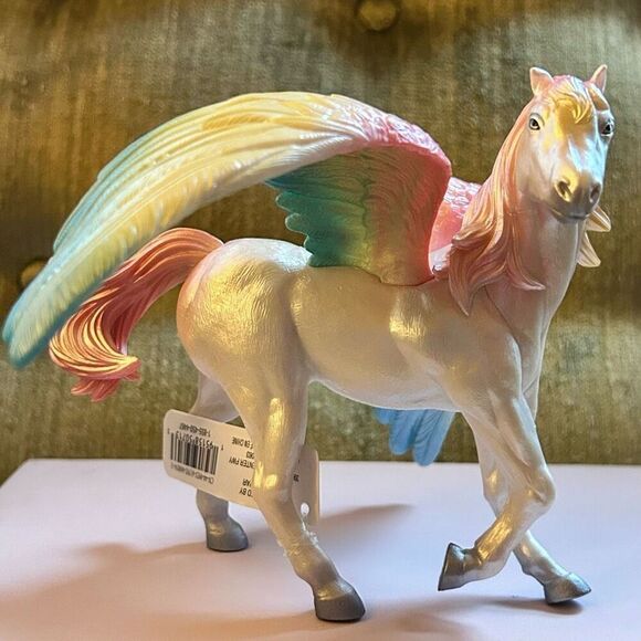 Creatology Flying Rainbow Pegasus Mystical Horse Figure Toy NEW w Tags 5.5” tall - Picture 1 of 6